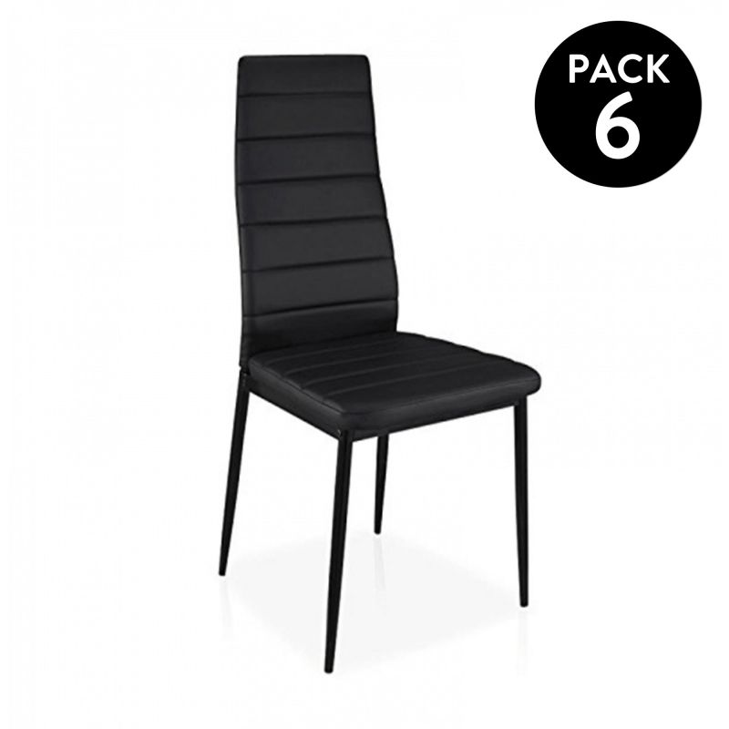 Pack 6 sillas símil piel Emi
