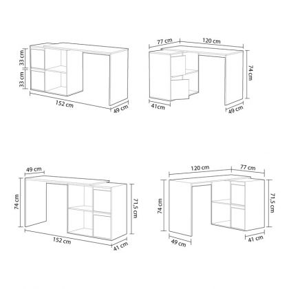 Mesa de escritorio multiposición Adapta