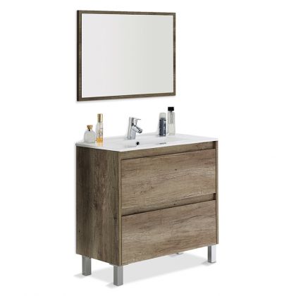 Mueble de baño con espejo Dakota 2 cajones