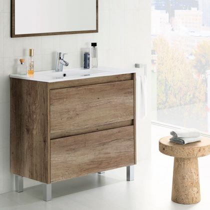 Mueble de baño con espejo Dakota 2 cajones