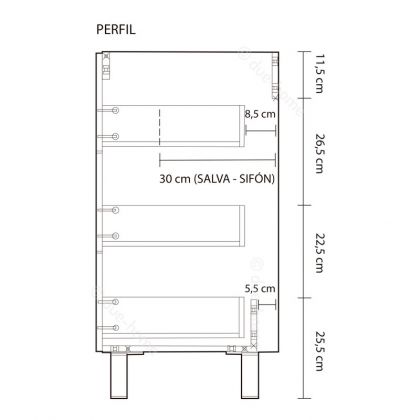 Mueble de baño con espejo Athena 3 puertas