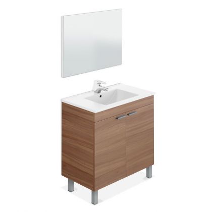 Mueble de baño con espejo LC1 80 2 puertas