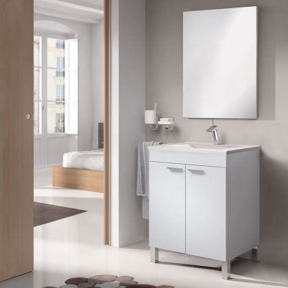 Mueble de baño con espejo LC1 60 2 puertas