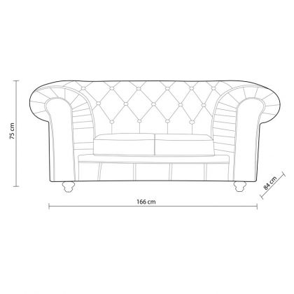 Sofá Chester 2 plazas Tejido