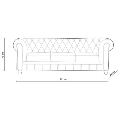 Sofá Chester 3 plazas Símil Piel