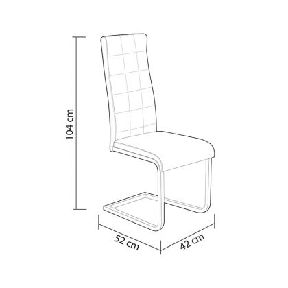 Silla de comedor Comet Polipiel