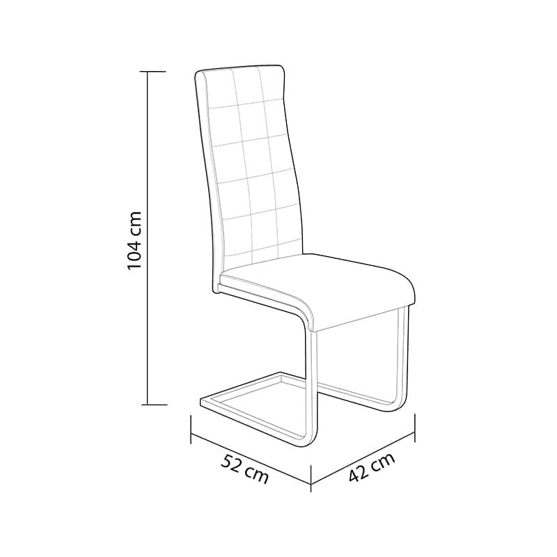 Silla de comedor Comet Polipiel