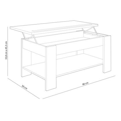 Mesa de centro elevable Agueda