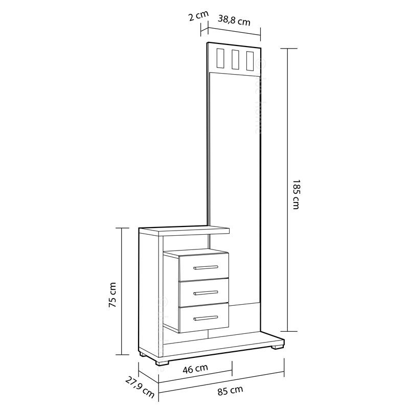 Mueble de recibidor Prisma