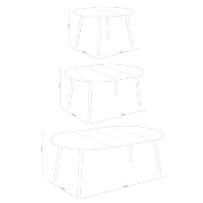 Mesa circular extensible Nordika