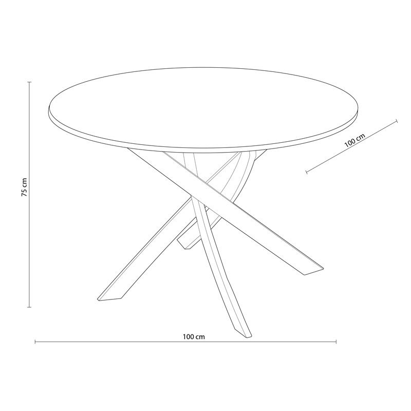 Mesa de comedor circular Zen 100