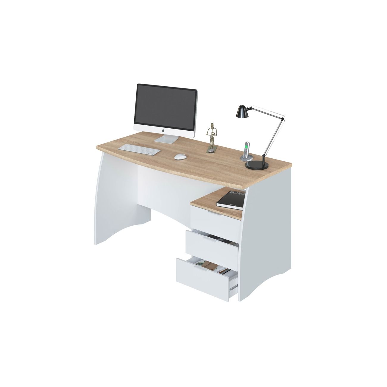 ▷ Mesa de escritorio Stil Buc 3 cajones