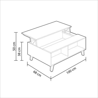 Mesa de centro elevable Zaiken Plus