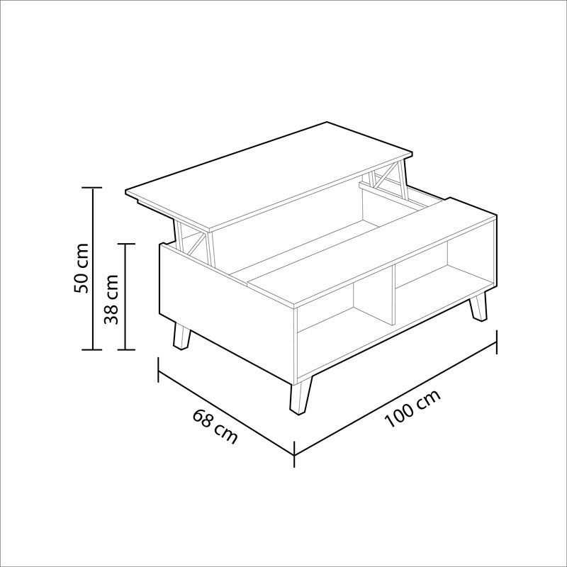 Mesa de centro elevable Zaiken Plus