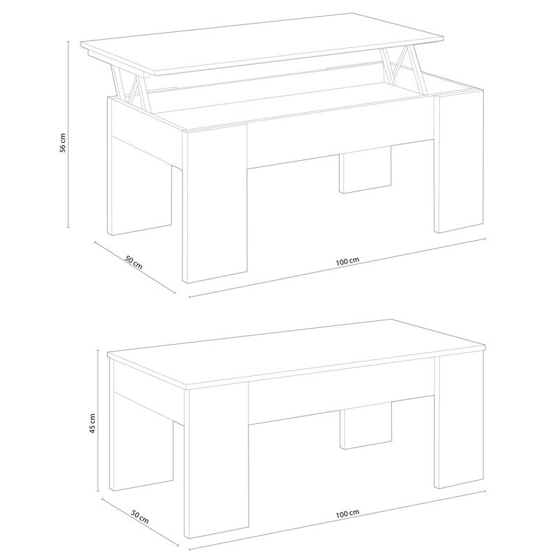 Mesa centro elevable Low Cost