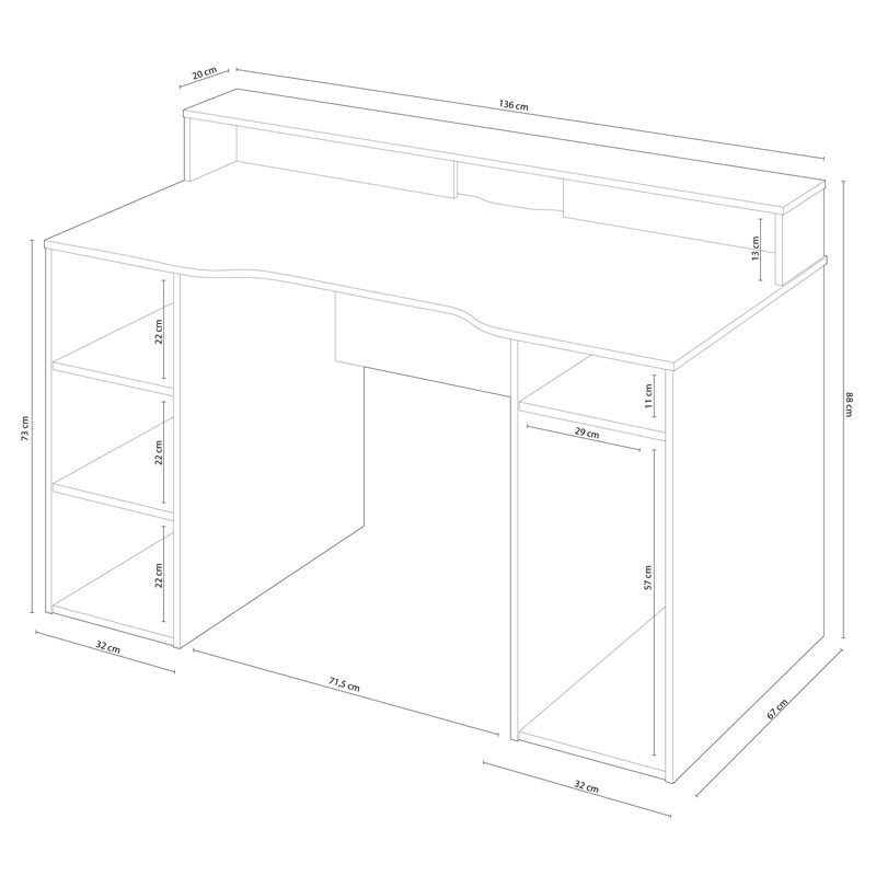 Mesa de escritorio Ozone