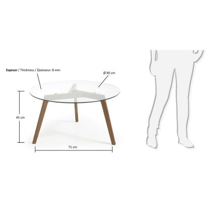 Mesa de centro Kirb cristal