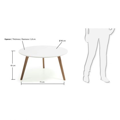 Mesa de centro Kirb blanca