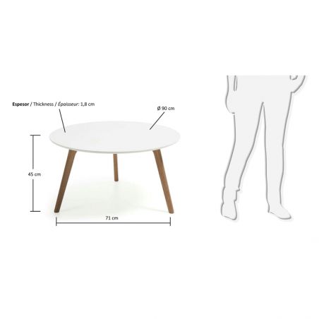 Mesa de centro Kirb blanca