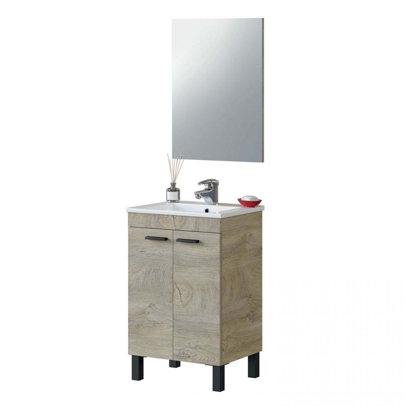 Mueble de baño Túnez con espejo liso - Muebles de baño