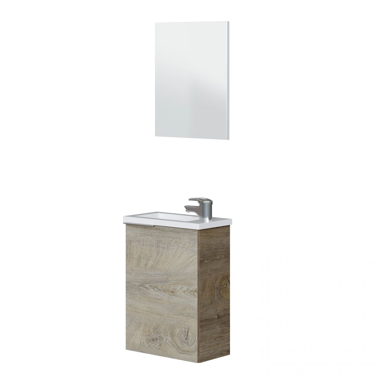 Mueble de baño + espejo + lavabo DUKLA 78x50x78,4 cm en varios colores