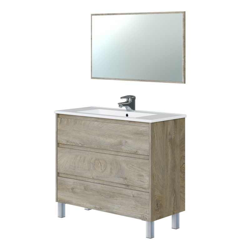 Mueble de baño Dakota 100 3C+Espejo