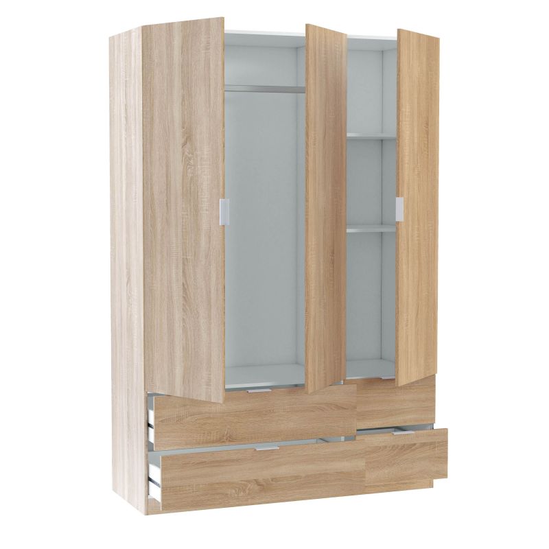 Armario LCX 135 3 puertas 4 cajones