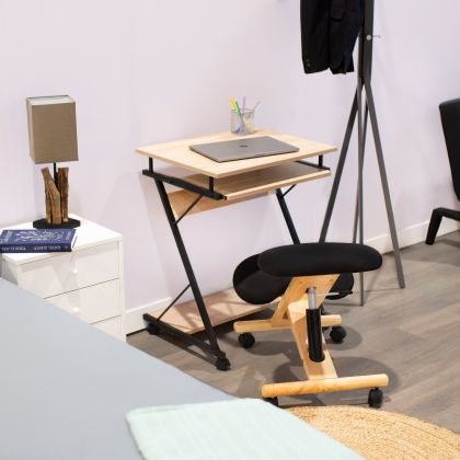 Silla ergonómica Ergochair negro madera de haya