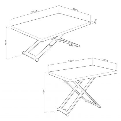 Mesa de centro elevatória Lada