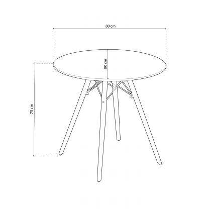 Table de salle à manger ronde Tower