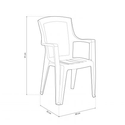 Pack 4 chaises d'extérieur Pacifique