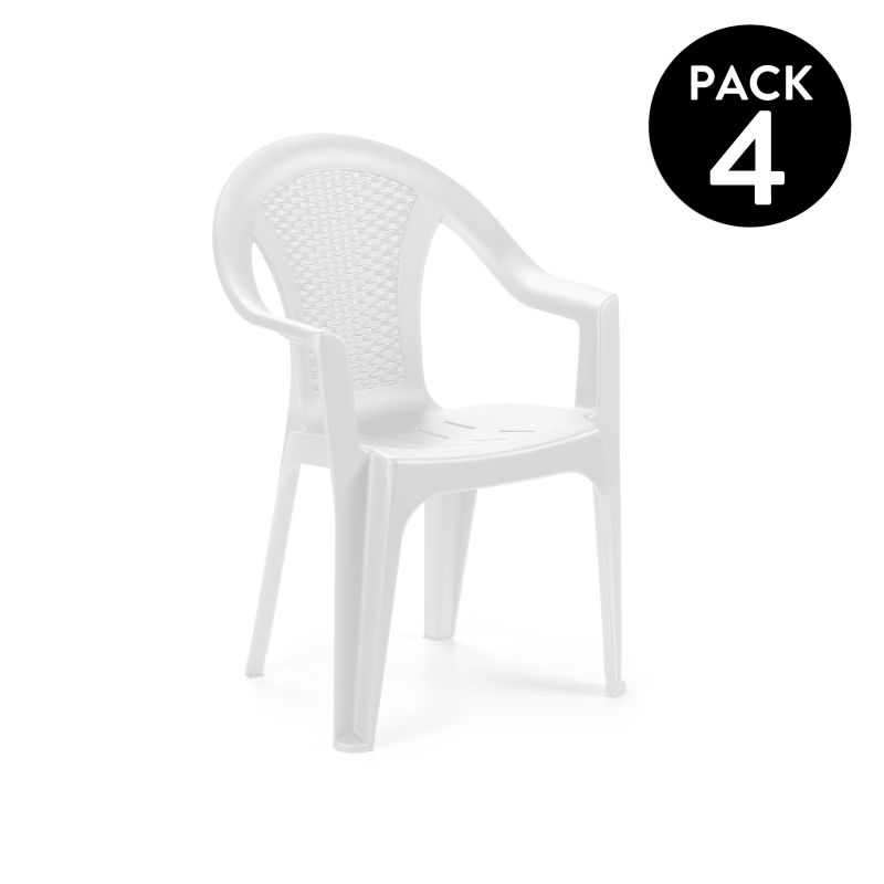 Pack 4 chaises d'extérieur Corail