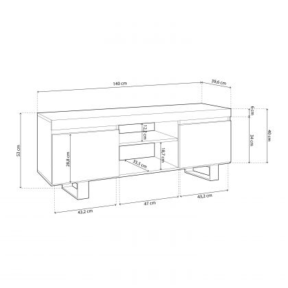 Meuble TV Ebos UP 140