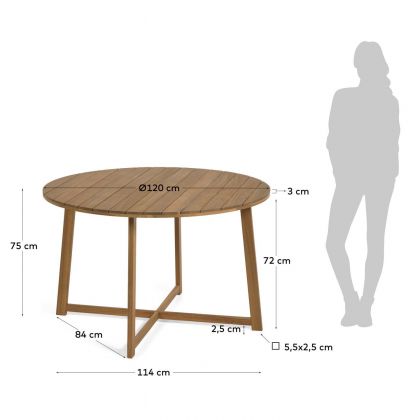 Table ronde d'extérieur Dafne
