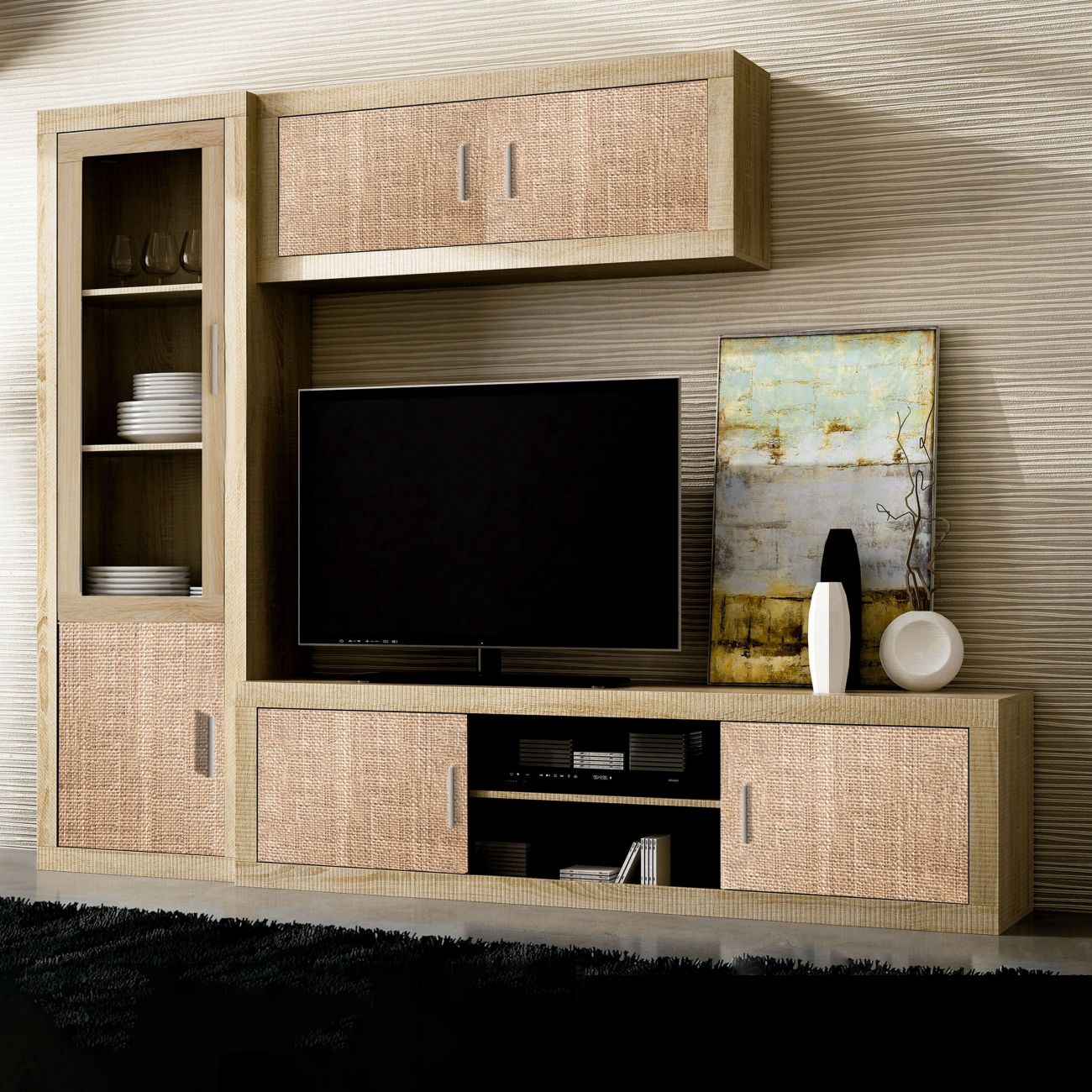 ▷ MUEBLE DE TV BAJO de diseño en madera de calidad