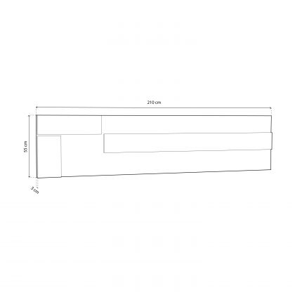 Cabeceira Ataneq Tex Leds