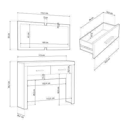 Mueble de recibidor Nuka