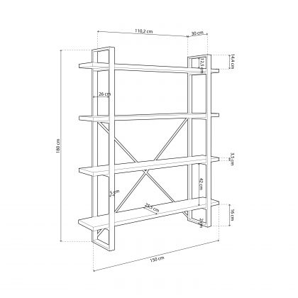 Étagère haute en planches