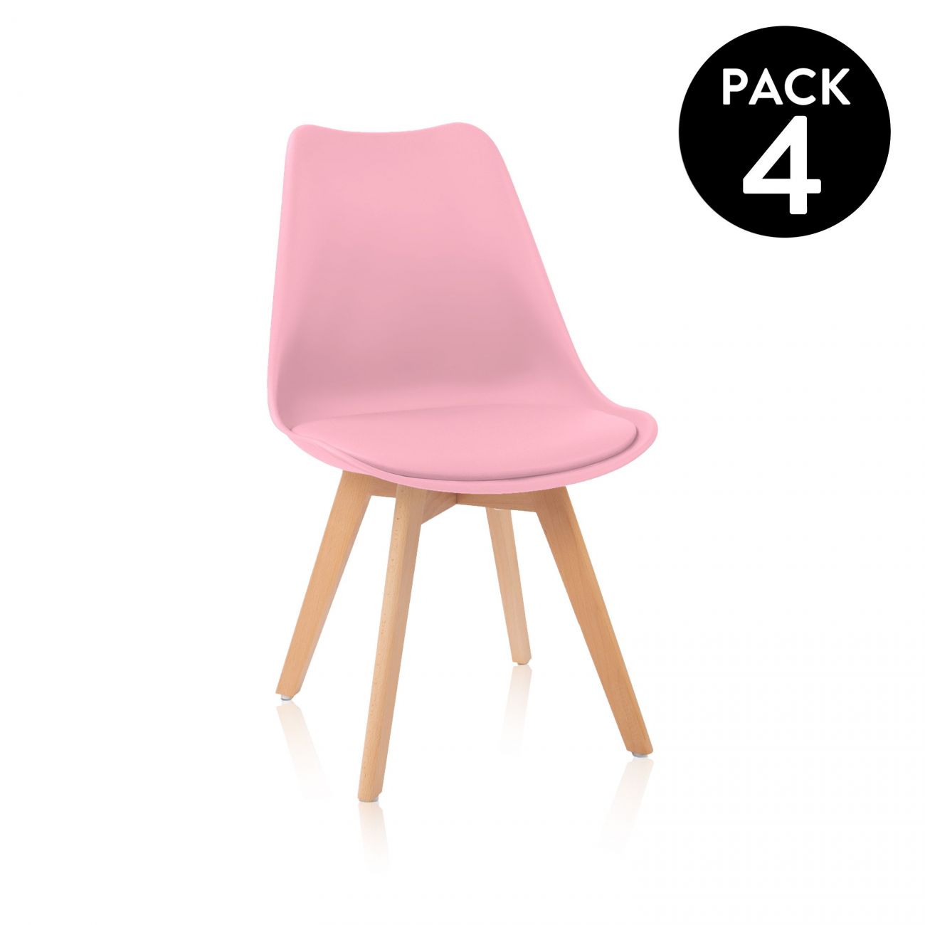 ▷ Pack 4 sillas de comedor Beench