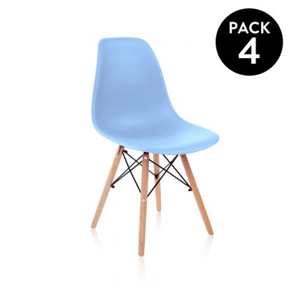 Pack 4 chaises Tower Wood
