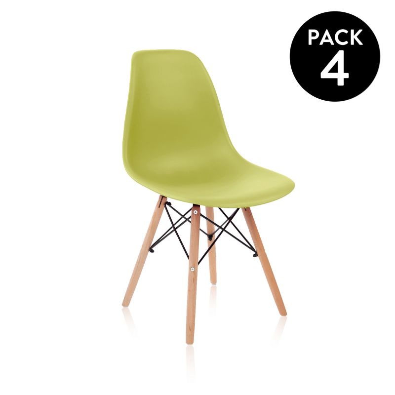 Pack 4 chaises Tower Wood