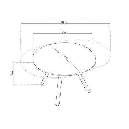 Table ronde extensible Aeris