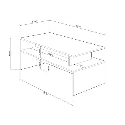 Mesa centro elevable Iris