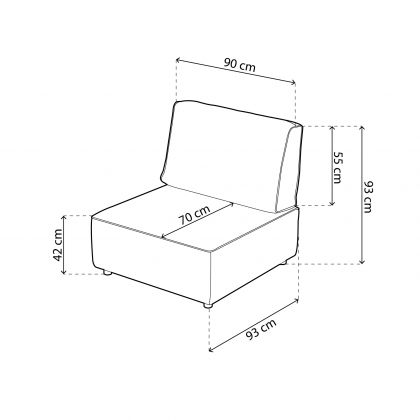 Canapé modulaire 1 place Cubiq