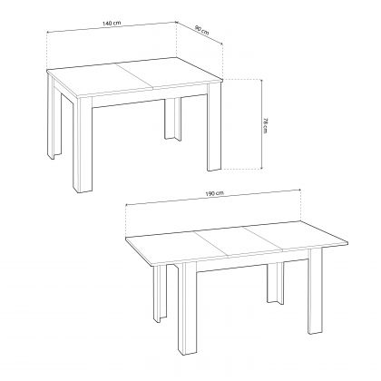 Mesa de comedor extensible Danna 140