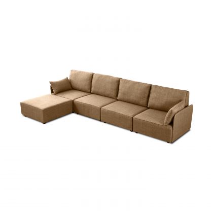 Sofá modular de 4 lugares com chaise longue e apoios de braços Cubiq
