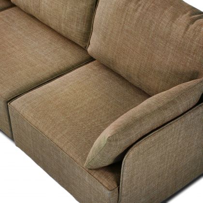 Sofá modular con chaiselongue 3 plazas y brazos Cubiq