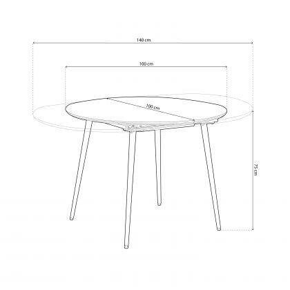 Table ronde extensible Oda