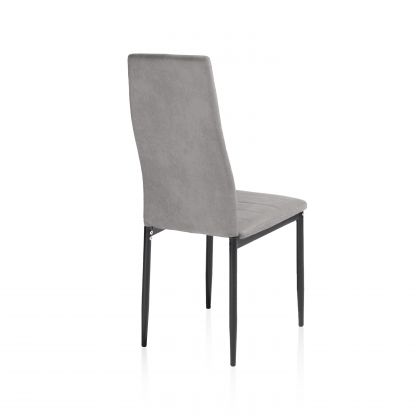 Pack 6 sillas de comedor Yuri Gris oscuro–Blanco 39cm (ancho) x 97cm (alto)