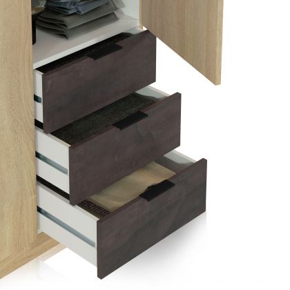 Armoire Hexa 3 portes 3 tiroirs